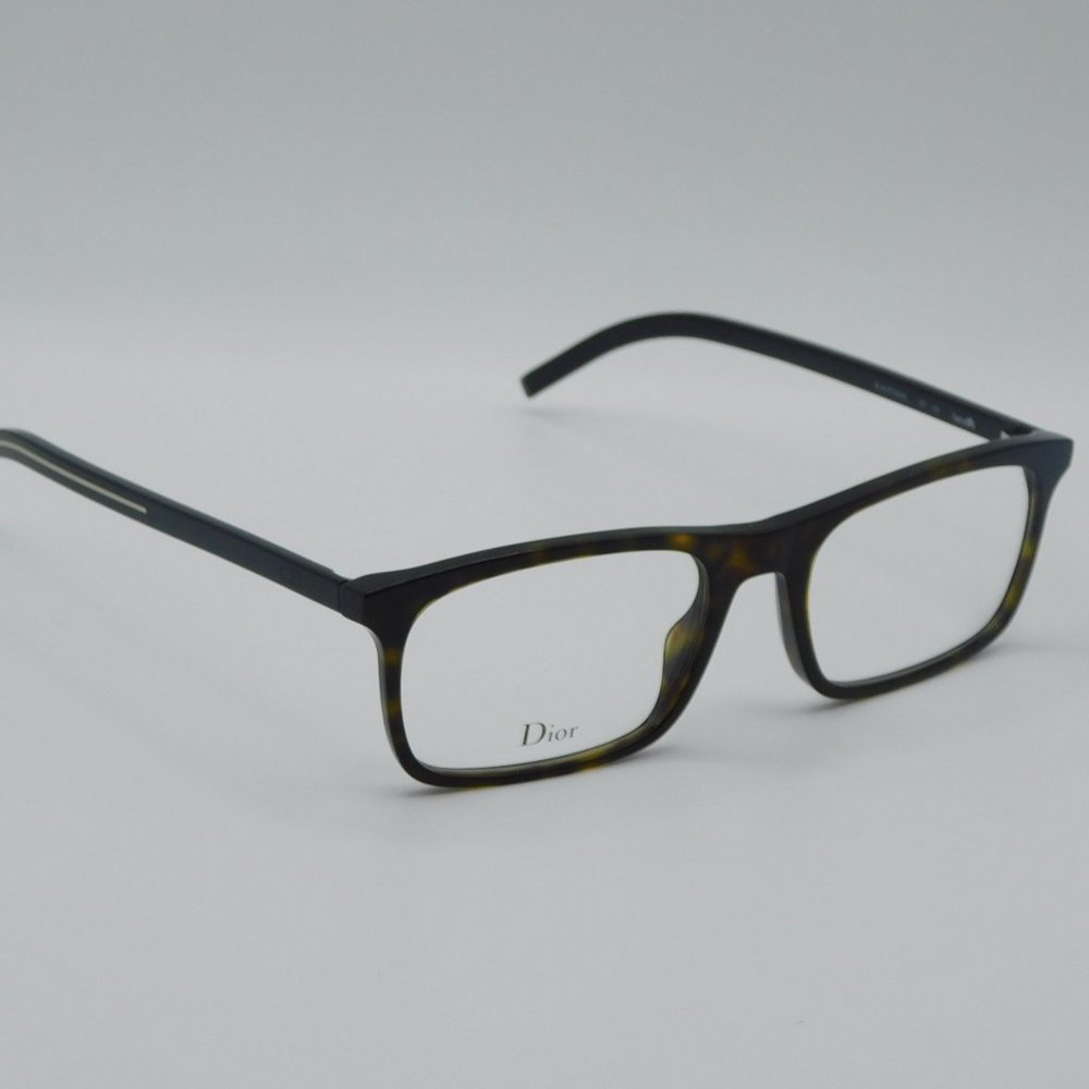 NEW DIOR BLACKTIE 235 581 HAVANA BLACK RECTANGULAR EYEGLASSES FRAME 54-1… - Picture 5 of 10